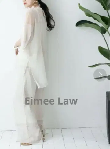 Eimee Law 에이미로우 양류 플리츠 릴랙스 시어 팬츠