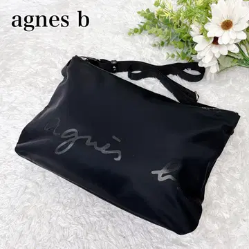 agnesb 에네스베 숄더백 보호 주머니 포함 나일론 블랙