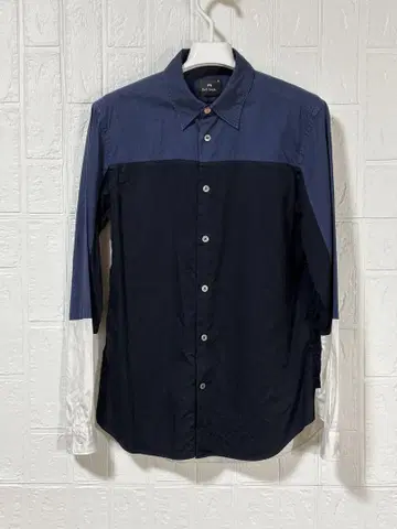 인기 Paul Smith M 네이비/화이트 긴팔 셔츠