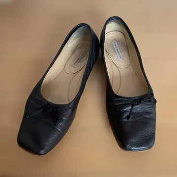천연 가죽 파비오 루스코니 플랫슈즈 펌프스 스퀘어토