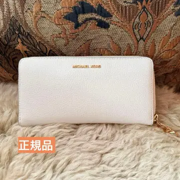 새상품급 MICHAEL KORS 마이클코어스 장지갑 화이트 라운드 지퍼