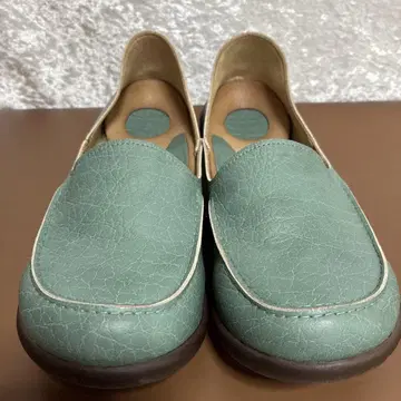 리게타 가죽 슬립온 플랫슈즈 블루 M