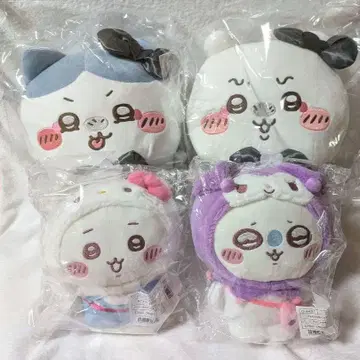 산리오 치이카와 (먼작귀) 하치와레 모몽가 봉제 인형 4세트