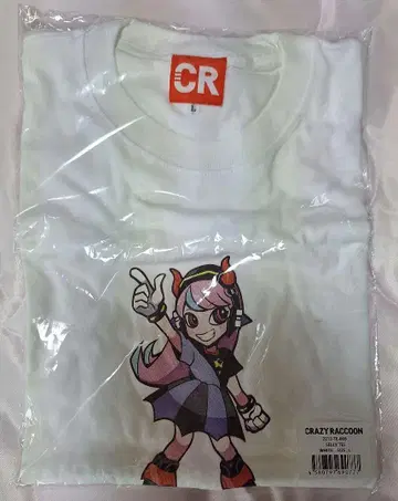 Crazy Raccoon CR Selly T셔츠 화이트 L 사이즈