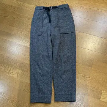 네이비 울 팬츠