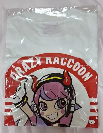 Crazy Raccoon CR Selly 티셔츠 L 사이즈 화이트