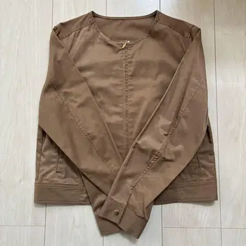 새상품 비스 노카라 자켓 브라운 L