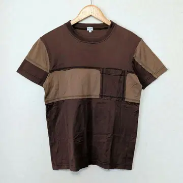 Paul Smith T셔츠 반팔 브라운 베이지 패치워크 M