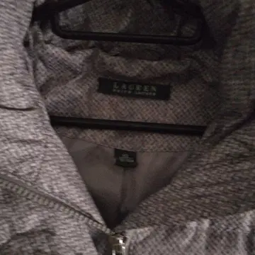 랄프 로렌 후드 부착 그레이 다운 자켓