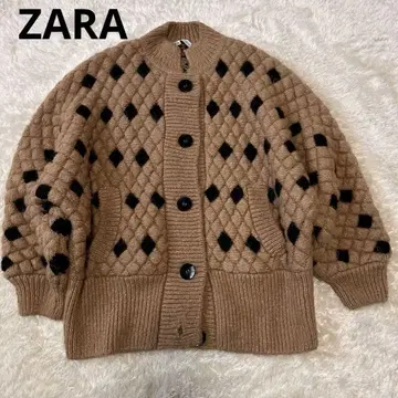 ZARA 텍스처 니트 가디건 L 사이즈 두툼 베이지