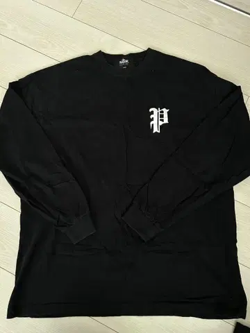 PHATRNK 블랙 긴팔 티셔츠 XXL