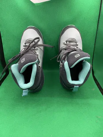 하이컷 등산화 그레이/터콰이즈