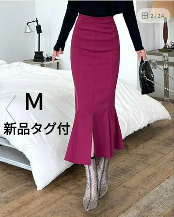 새상품 ROYALPARTY 검 스트레치 머메이드 스커트 '24a