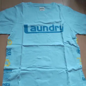 Laundry 프린트 T셔츠 반팔 라이트 블루