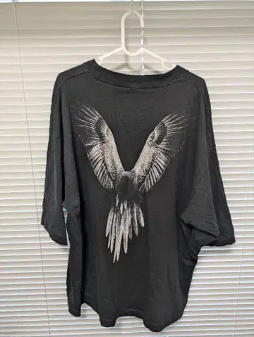 Bird Graphic Extra Big T-Shirt - Black