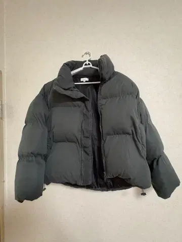 LILL 볼륨 하이넥 에코 다운 자켓 M 다크 그레이