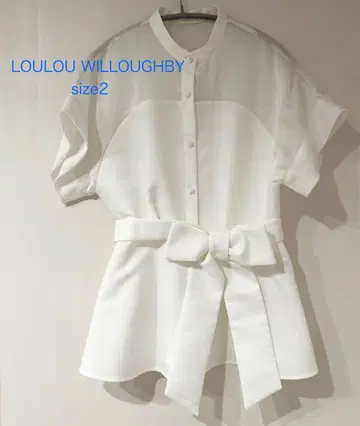 LOULOU WILLOUGHBY 화이트 블라우스 size 2