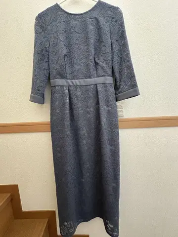 Aimer 레이스 타이트 드레스 블루 그레이