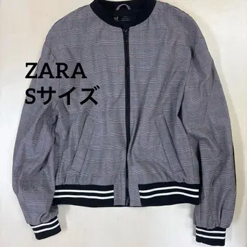 ZARA 사이드 라인 블루종 체크 무늬 S