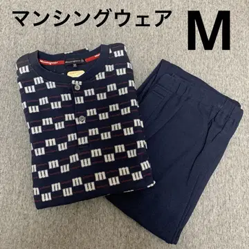 [ 새상품 ] 먼싱웨어 오샤레한 두꺼운 원단 파자마 긴팔 M H25