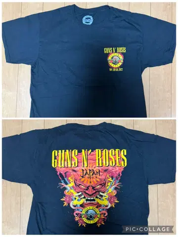 GUNS'N'ROSES T셔츠 일본 공연 투어 상품