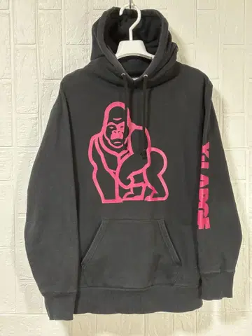 인기 XLARGE 핑크 그래픽 후드티