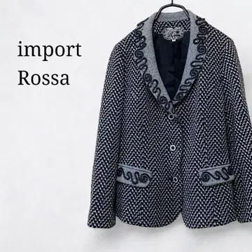 import Rossa 수입 로사 레이스 디자인 테일러드 자켓 블랙