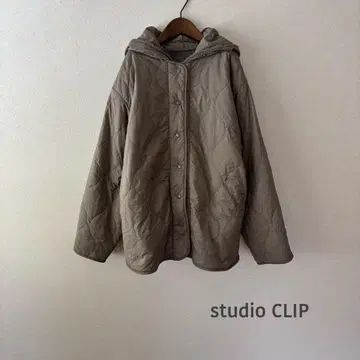 studio CLIP 스튜디오 클립 리버서블 퀼트 블루종 모카