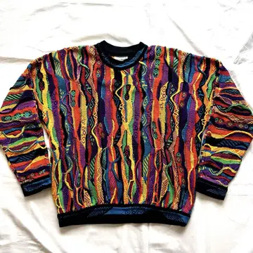 레어 coogi 쿠지 3d 니트 S 멀티 컬러 90s 남성용