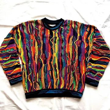 레어 coogi 쿠지 3d 니트 S 멀티 컬러 90s 남성용