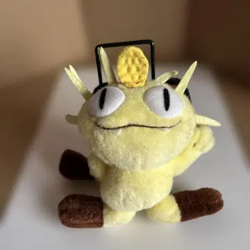 레트로 당시 물품 택 포함 포켓몬 나옹(냐스) 봉제 인형 빨간색 TOMY