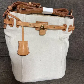 genten 숄더백 캔버스 가죽 미사용 새상품