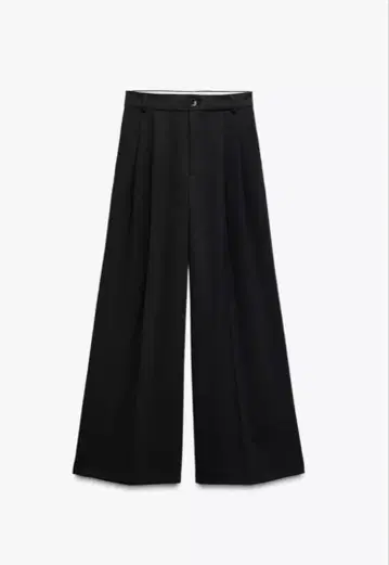 [ S 사이즈 ] ZARA 자라 더블 플리츠 팬츠 블랙
