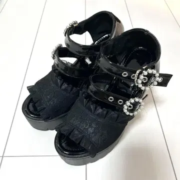 ROJITA 로지타 펄 버클 레이스 샌들 24.0