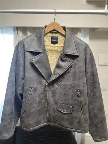 BEAMS 인조 가죽 라이더 자켓 L