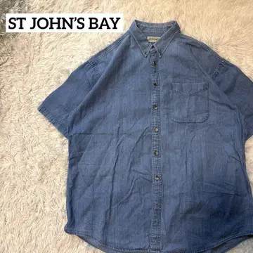 ST JOHN'S BAY 데님 셔츠 XL 오버 사이즈 빅 루즈