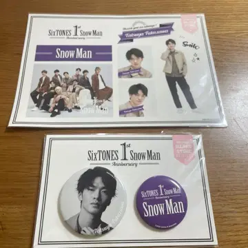 Snow Man 후카사와 타츠야 캔뱃지, 스티커 세트