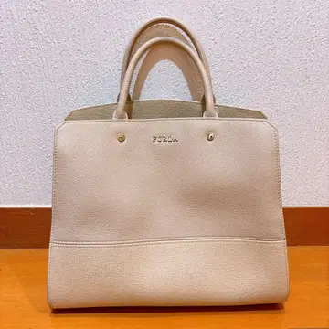FURLA 베이지 가죽 토트백