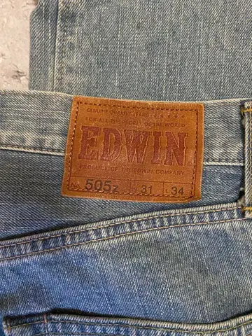 EDWIN 스트레이트 데님 505z 31 x 34