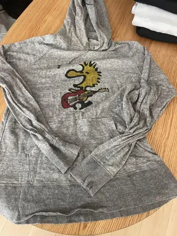 PEANUTS VINTAGE 그레이 후드티 L