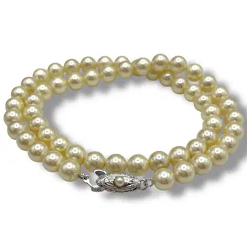 새상품급 진주 펄 목걸이 한 줄 관혼상제 실버 각인