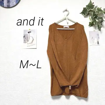 8788 앤잇 V넥 니트 M~L 무지