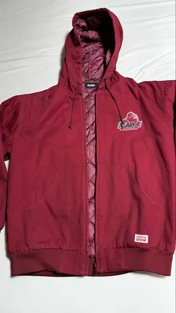 XLARGE 버건디 후드 부착 자켓