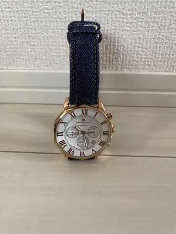 Salvatore Marra SM15104-1 손목시계 데님 가죽