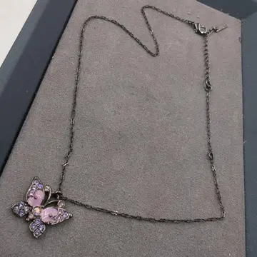 새상품급 안나수이 ANNA SUI 목걸이 나비 버터플라이 큐빅