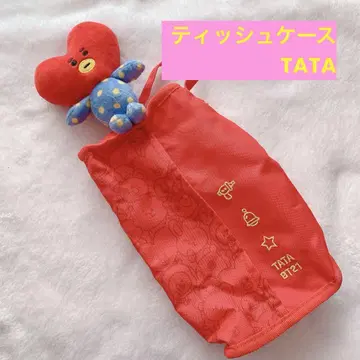 BT21 TATA 티슈 케이스 BTS 봉제 인형 티슈 케이스