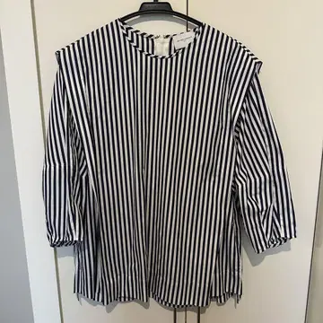 UNITED ARROWS 스트라이프 7부 소매 셔츠 블라우스