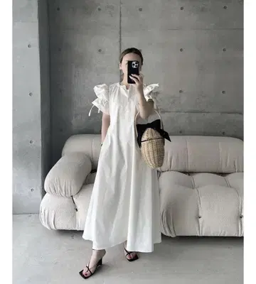 GIRLISH St.cecilia 수플레 원피스 화이트