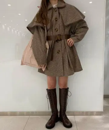 Heather 케이프 코트
