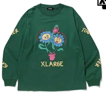 XLARGE 플라워 프린트 긴팔 티셔츠